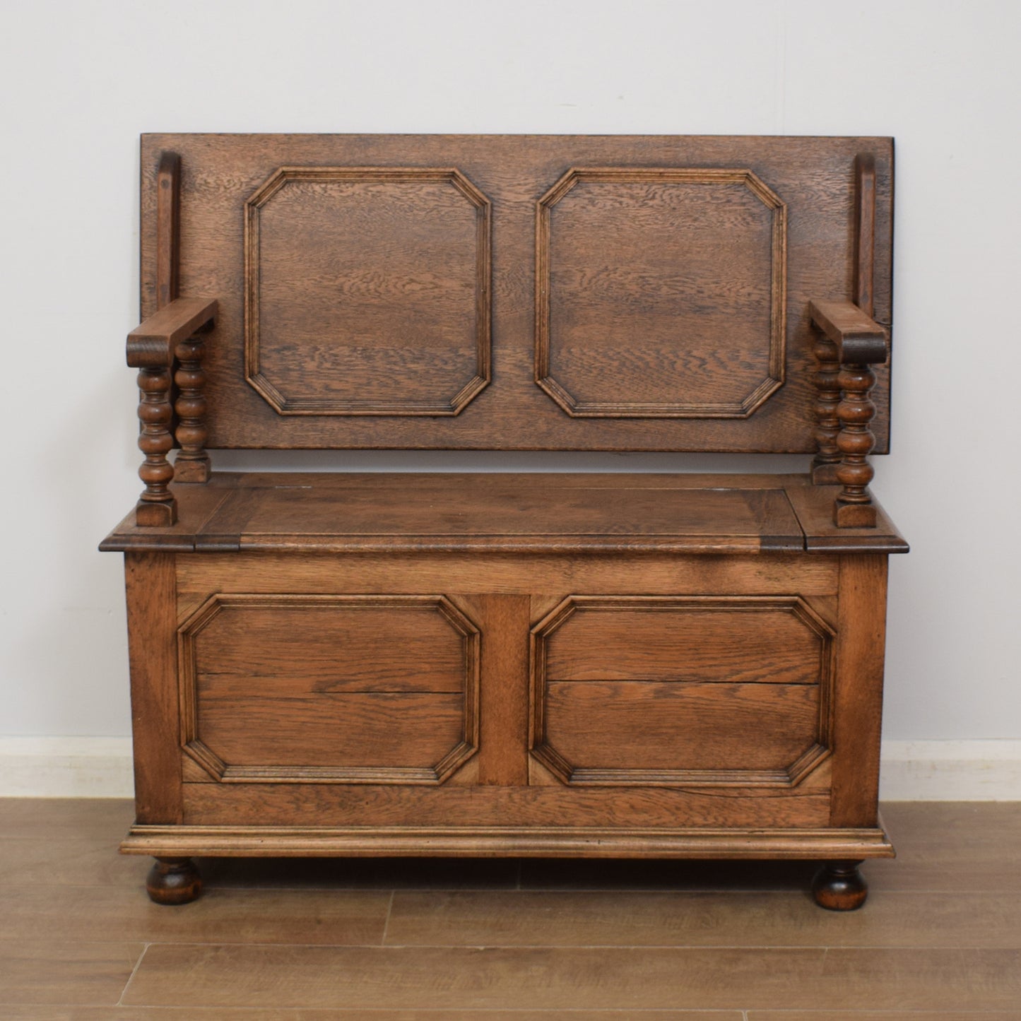 Restored Oak Monks Bench