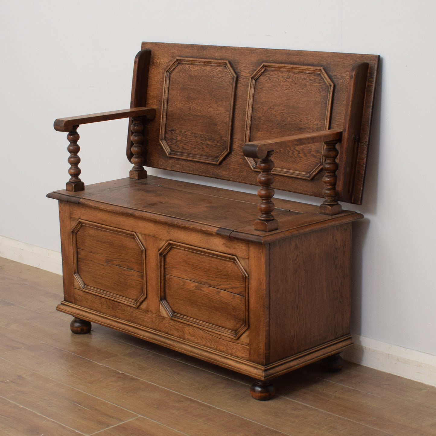 Restored Oak Monks Bench