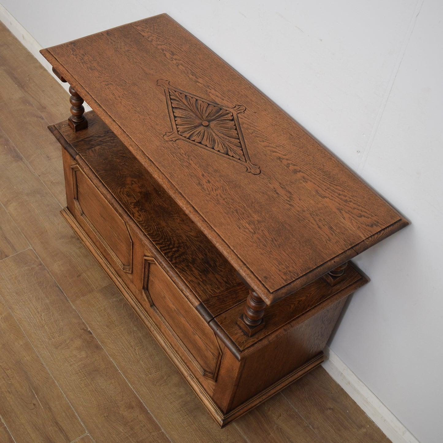 Restored Oak Monks Bench