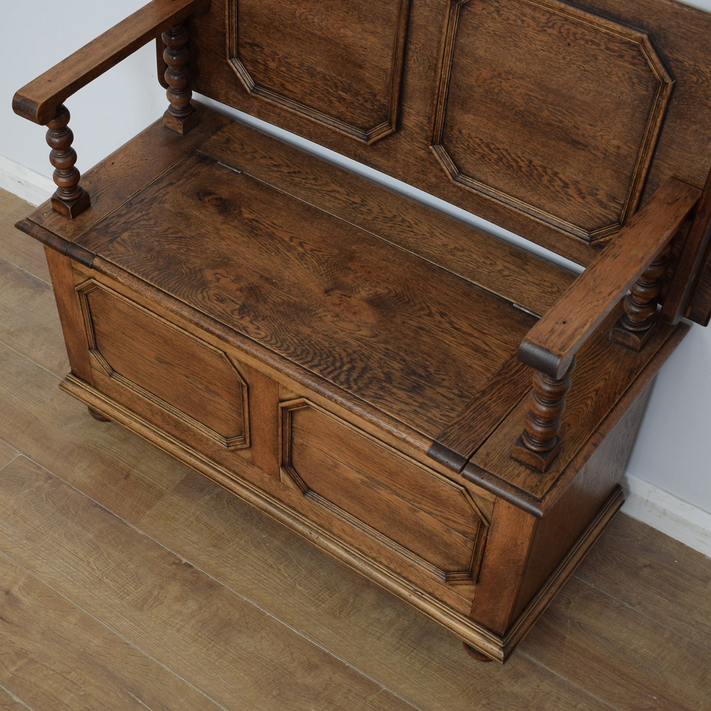 Restored Oak Monks Bench