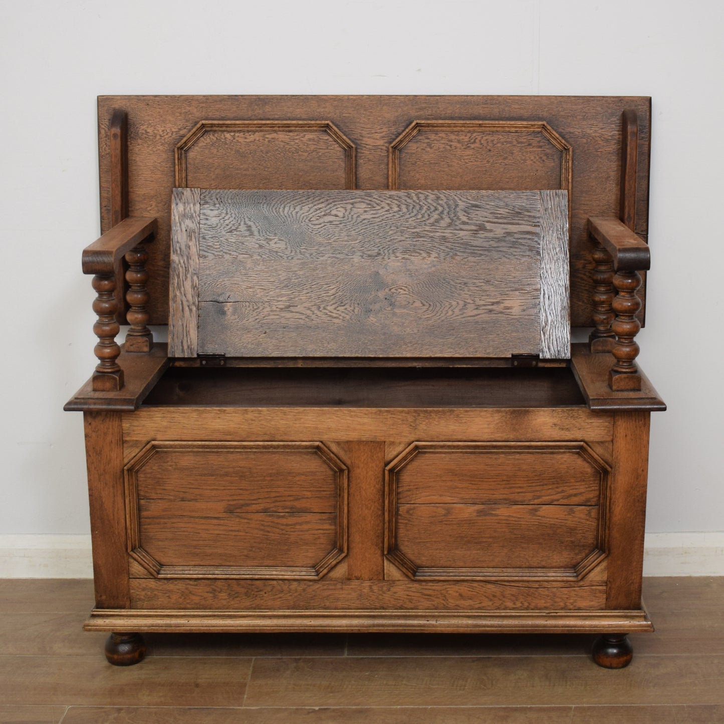 Restored Oak Monks Bench
