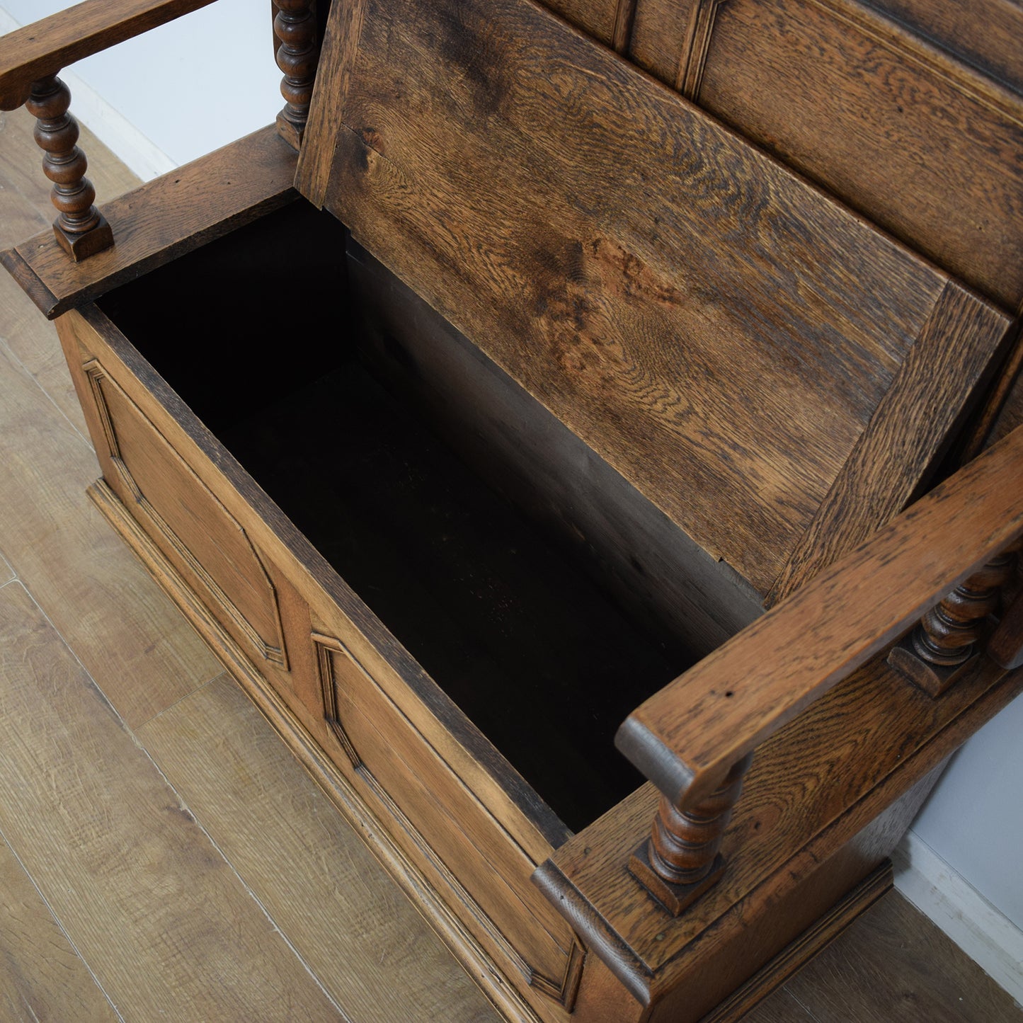 Restored Oak Monks Bench