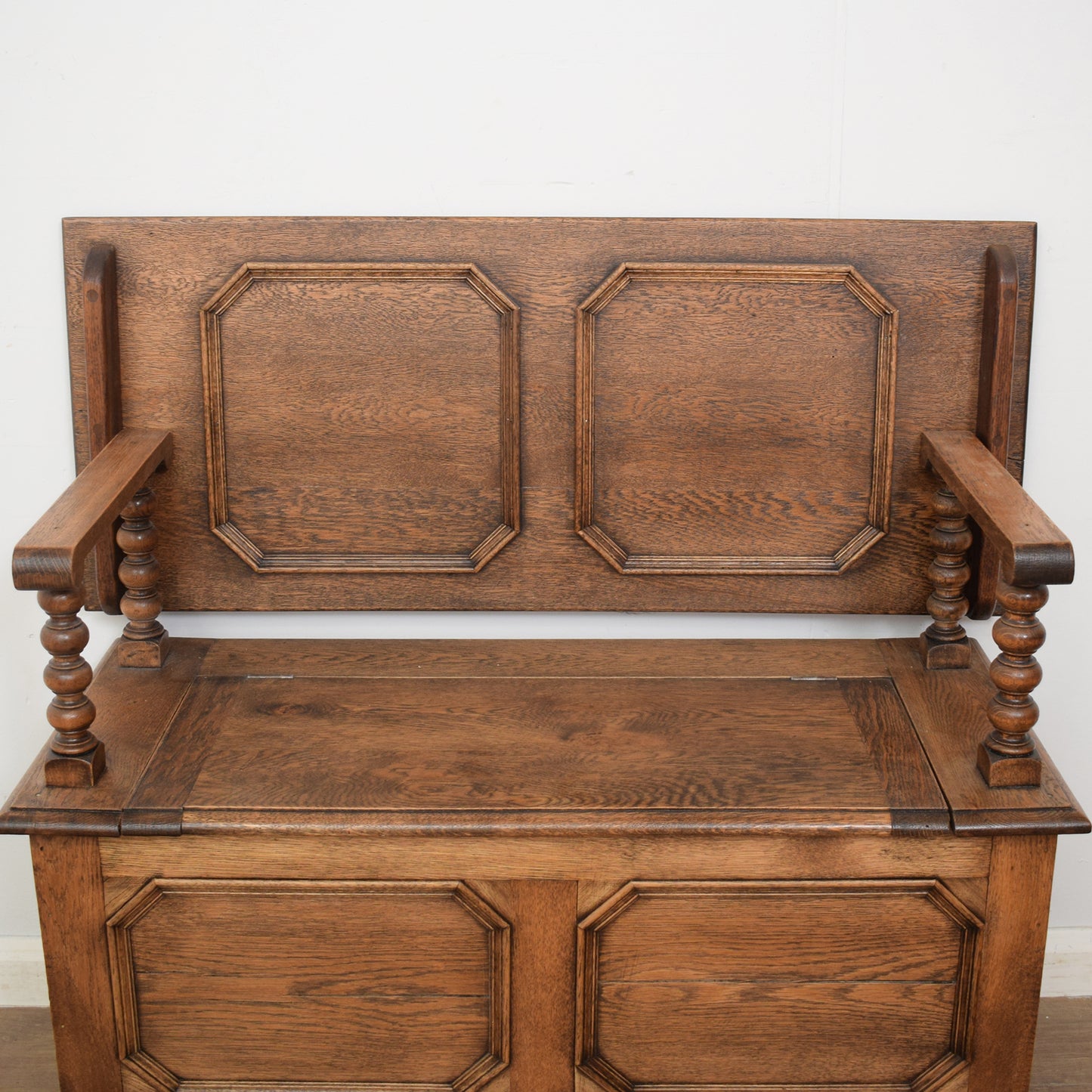 Restored Oak Monks Bench