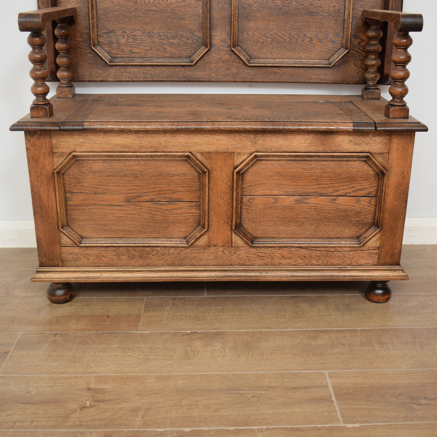 Restored Oak Monks Bench