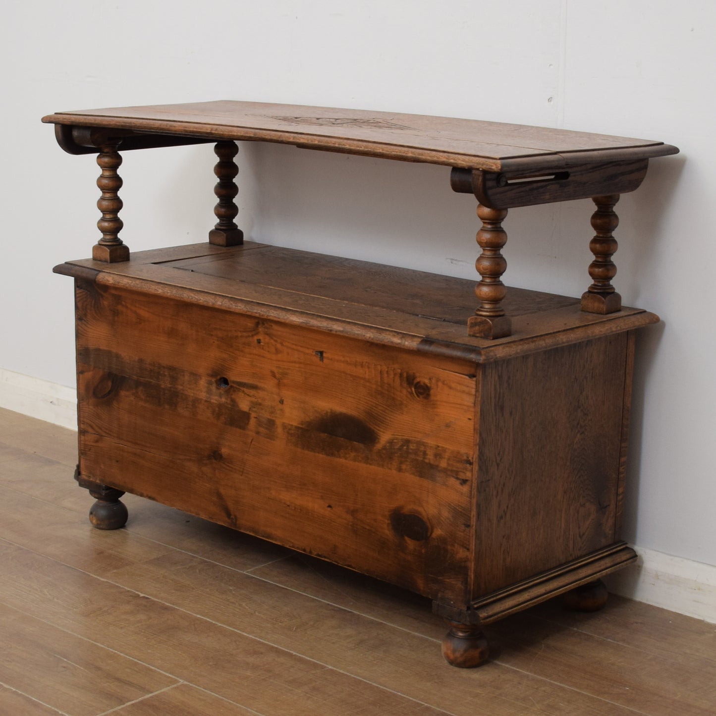 Restored Oak Monks Bench