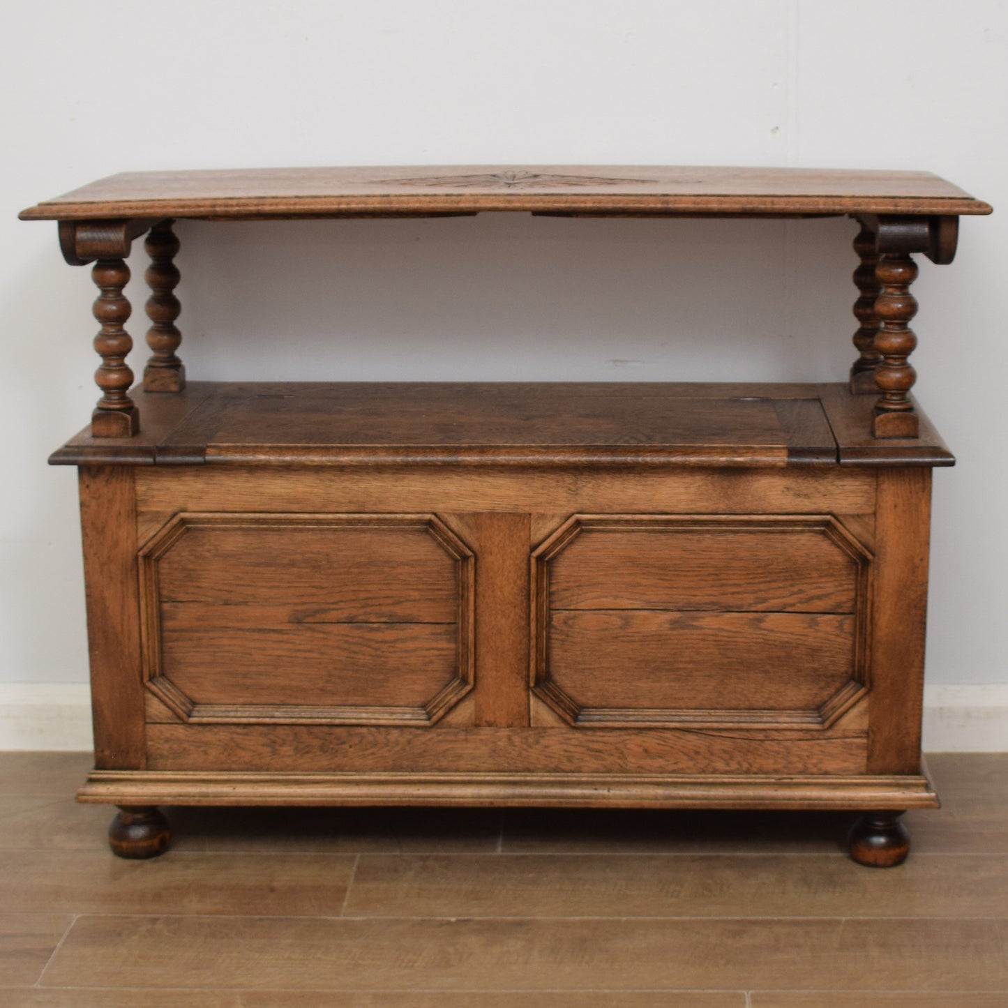 Restored Oak Monks Bench
