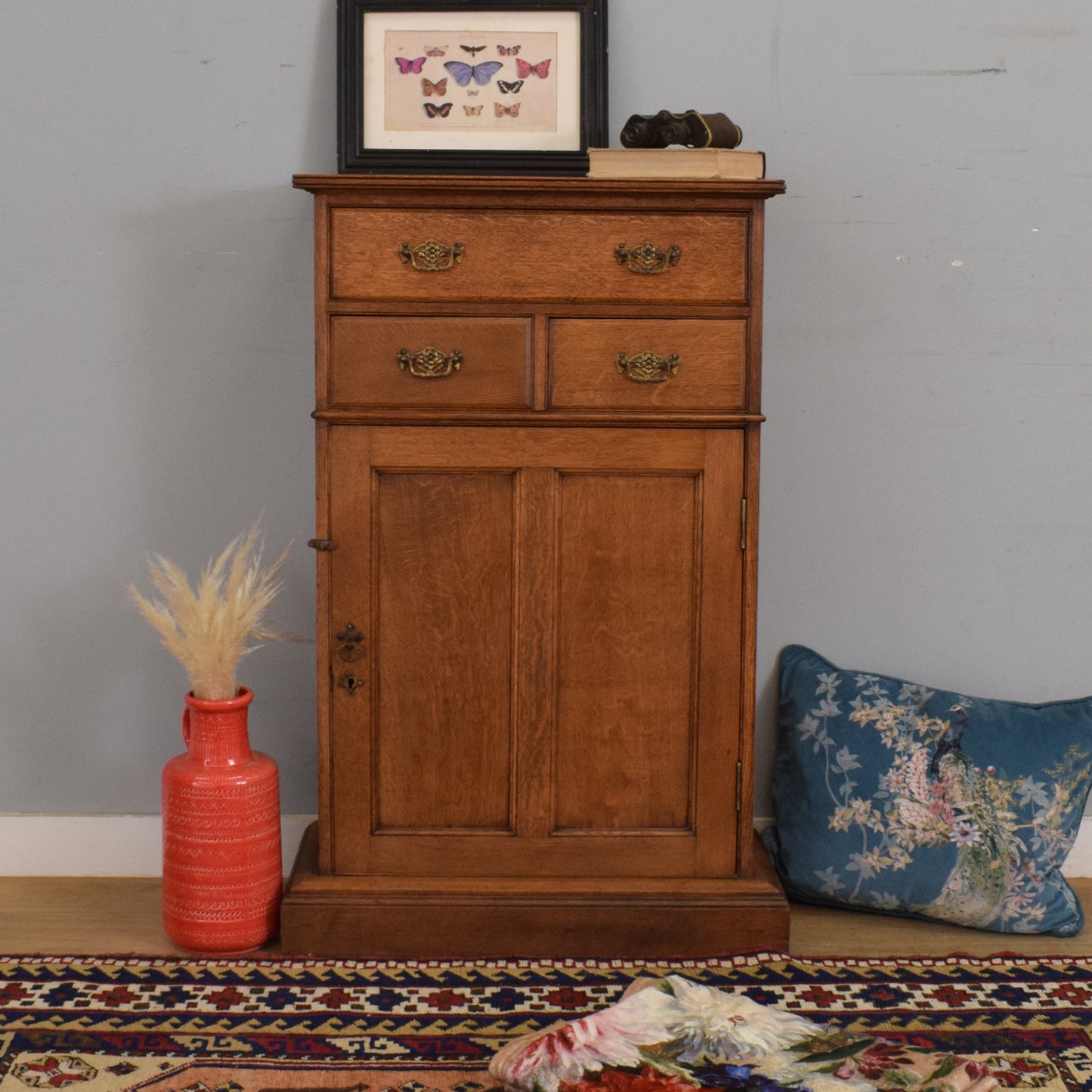 Small Oak Tallboy