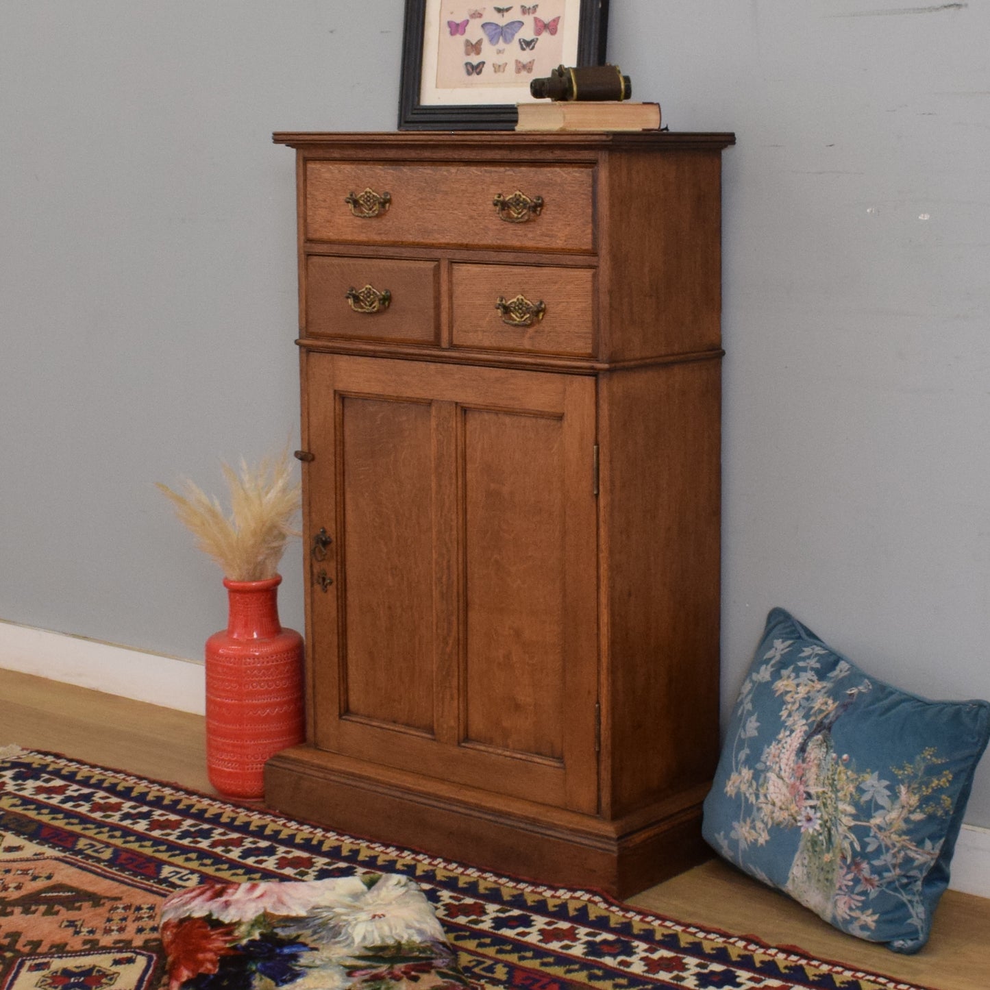 Small Oak Tallboy