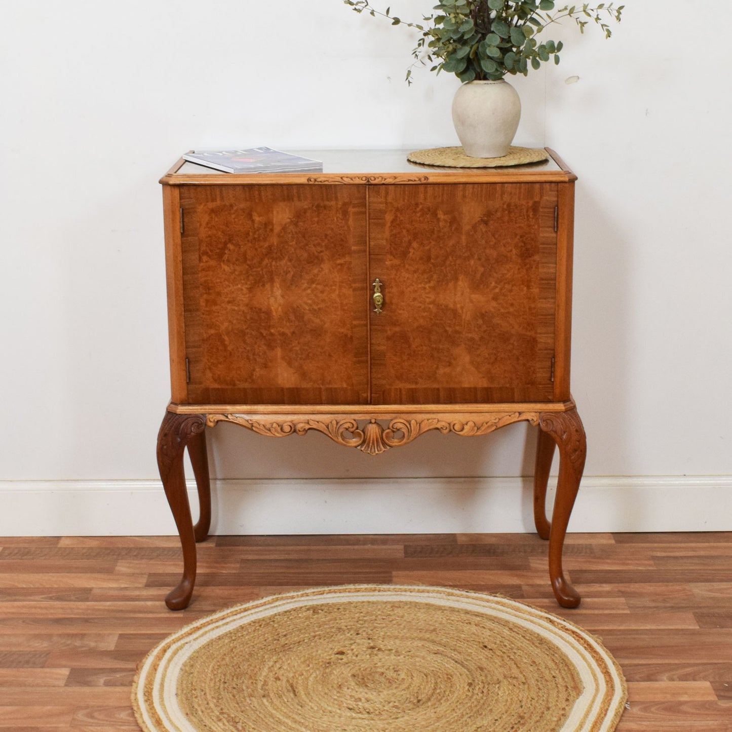 Restored Walnut Drinks Cabinet