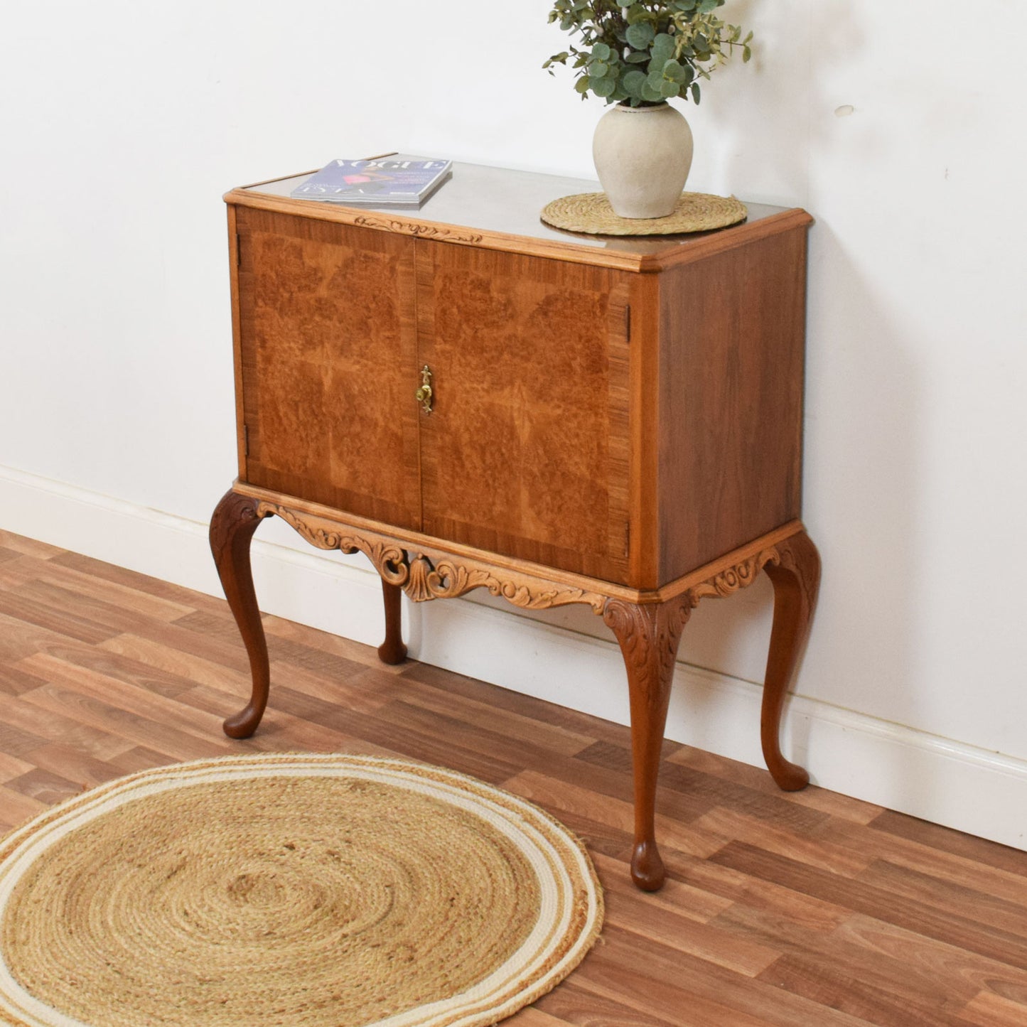 Restored Walnut Drinks Cabinet