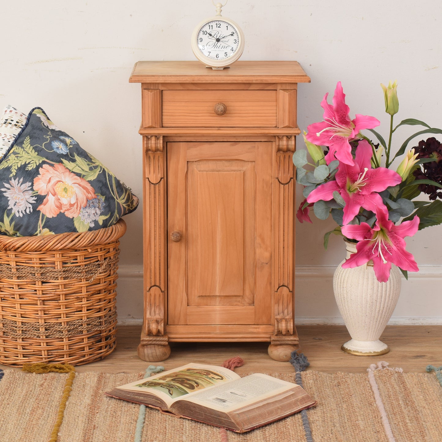 Pine Bedside