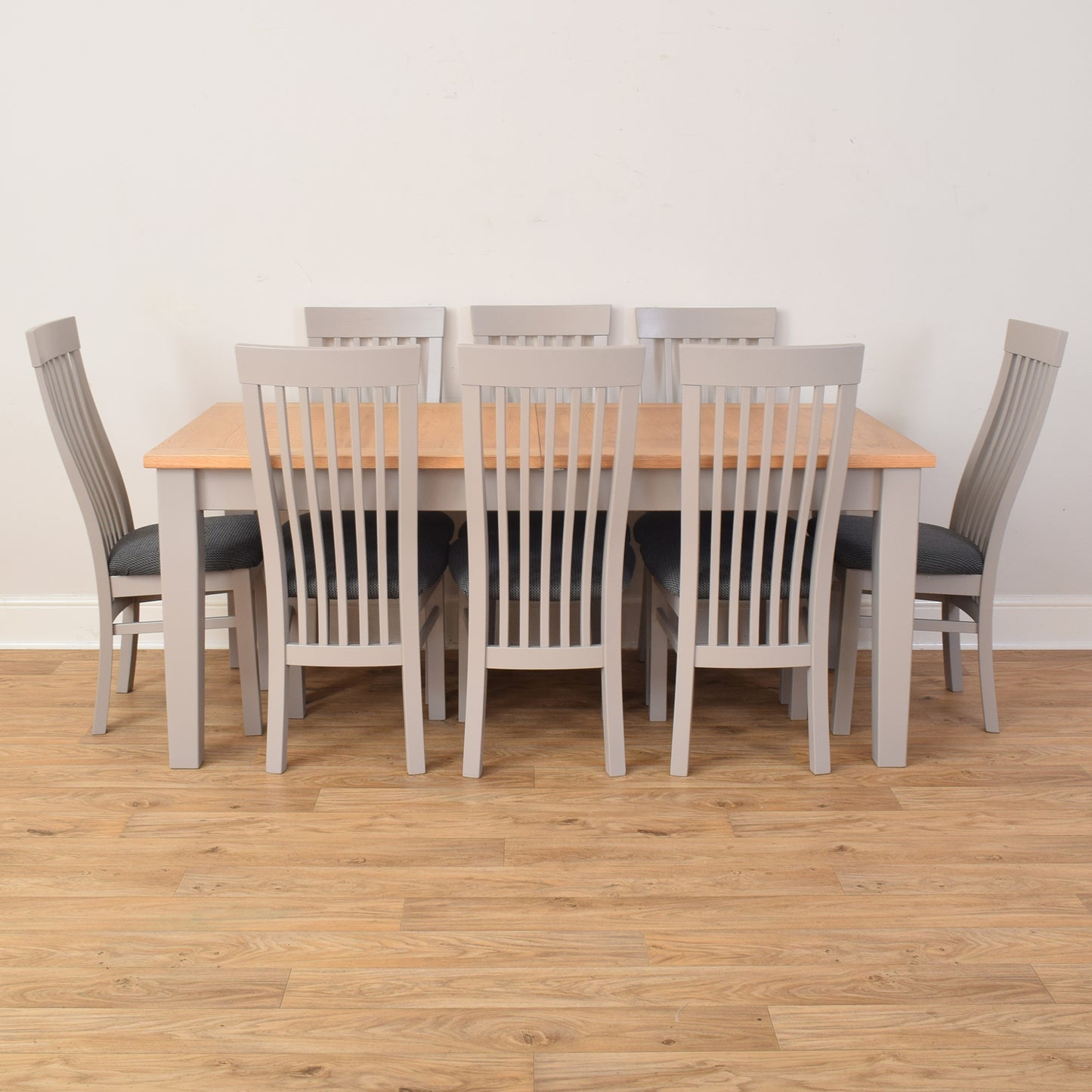 Painted Table And Eight Chairs