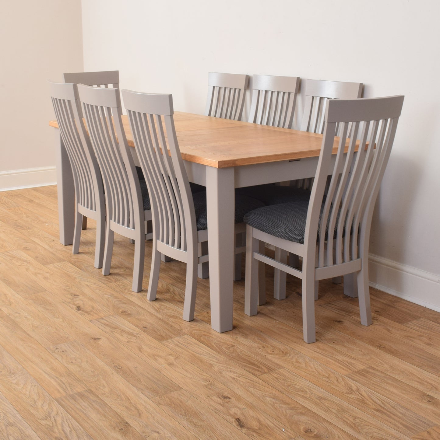 Painted Table And Eight Chairs
