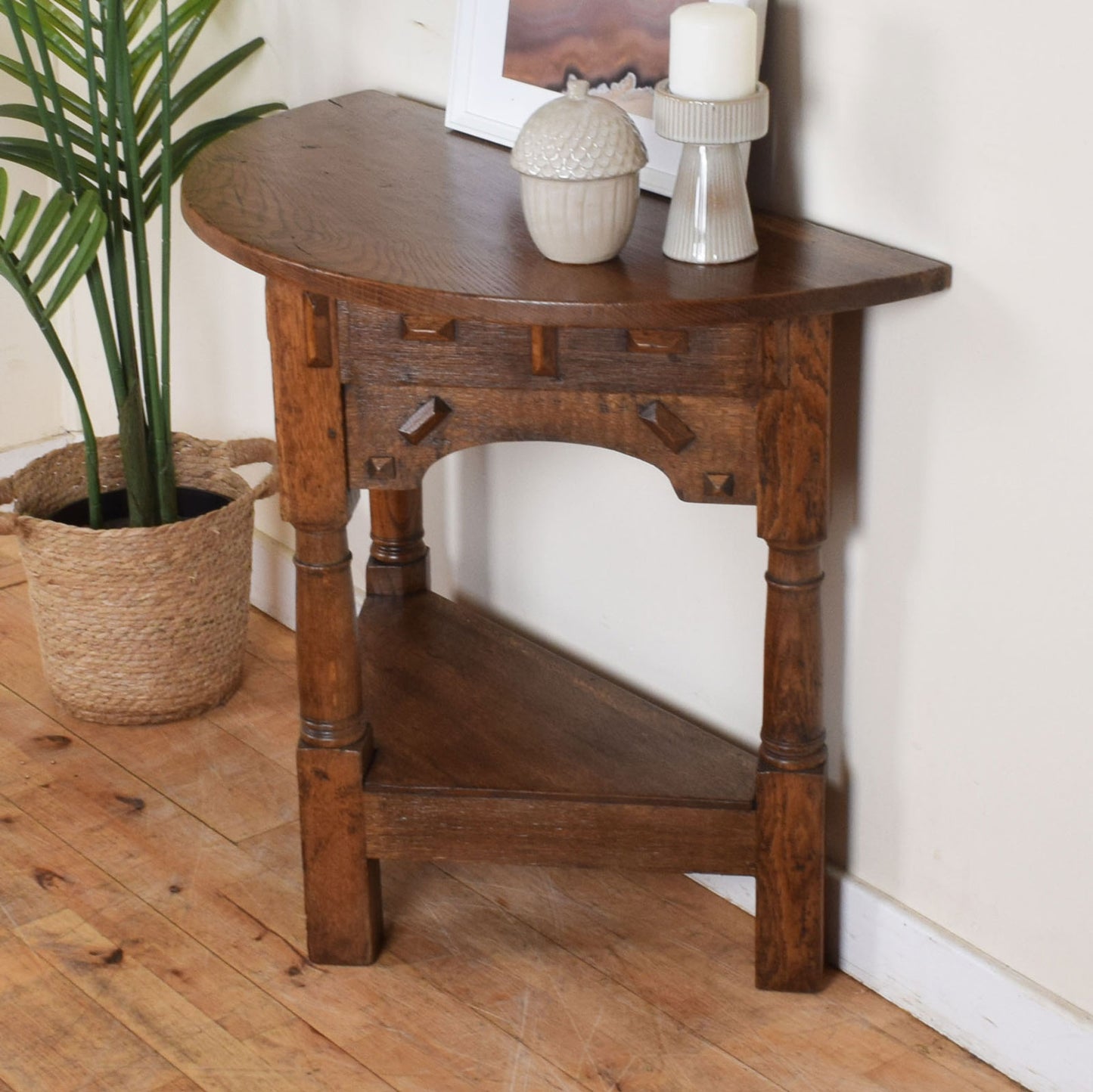 Carved Oak Hall Table