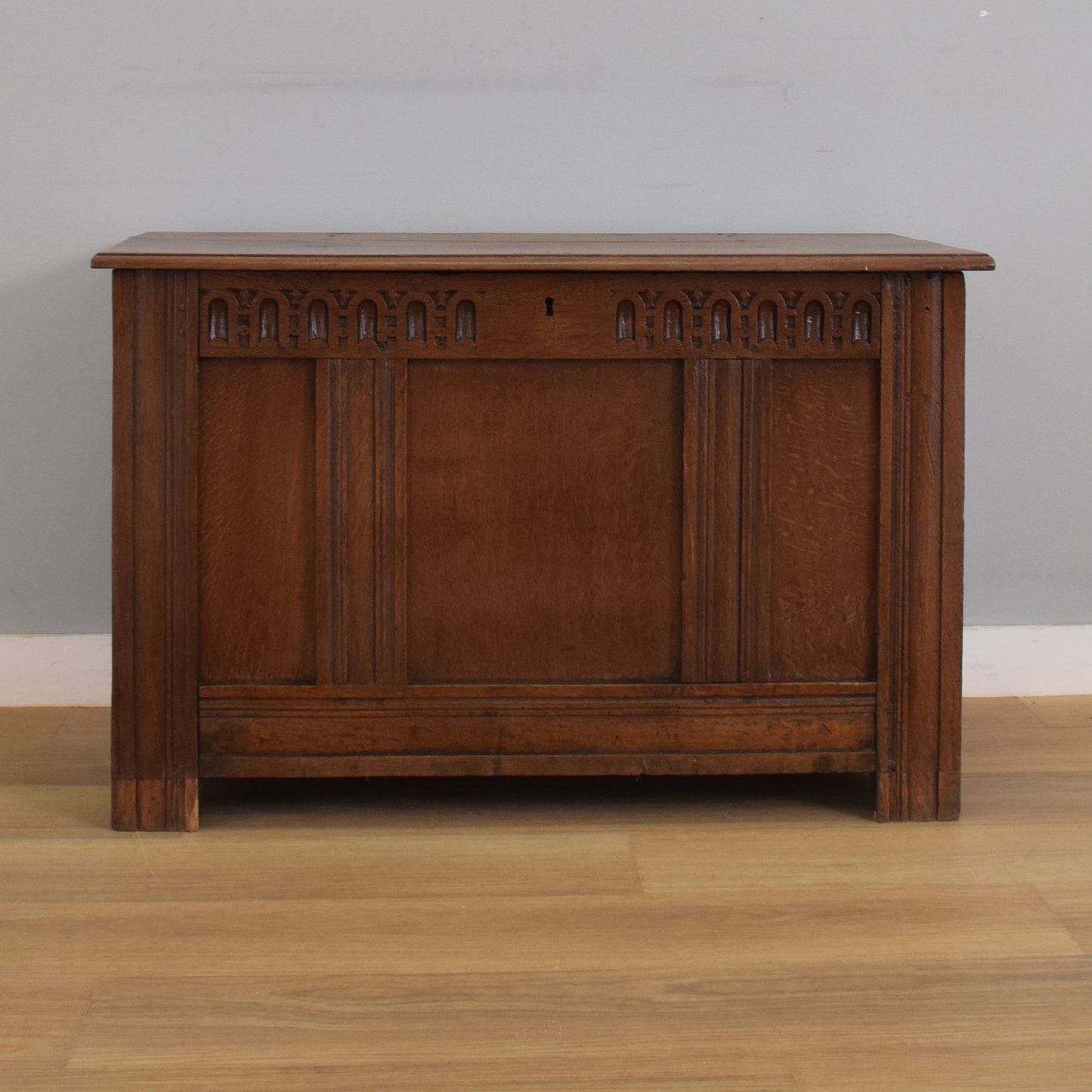 Rustic Antique Oak Blanket Box
