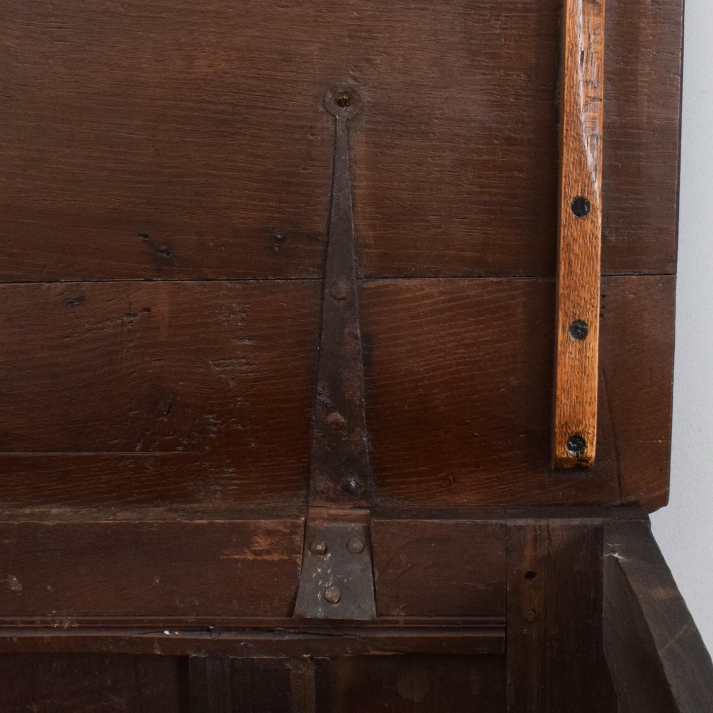 Rustic Antique Oak Blanket Box
