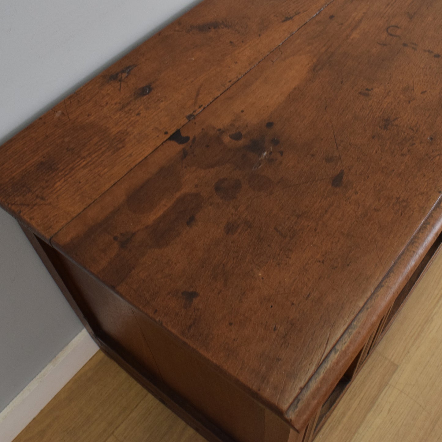 Rustic Antique Oak Blanket Box