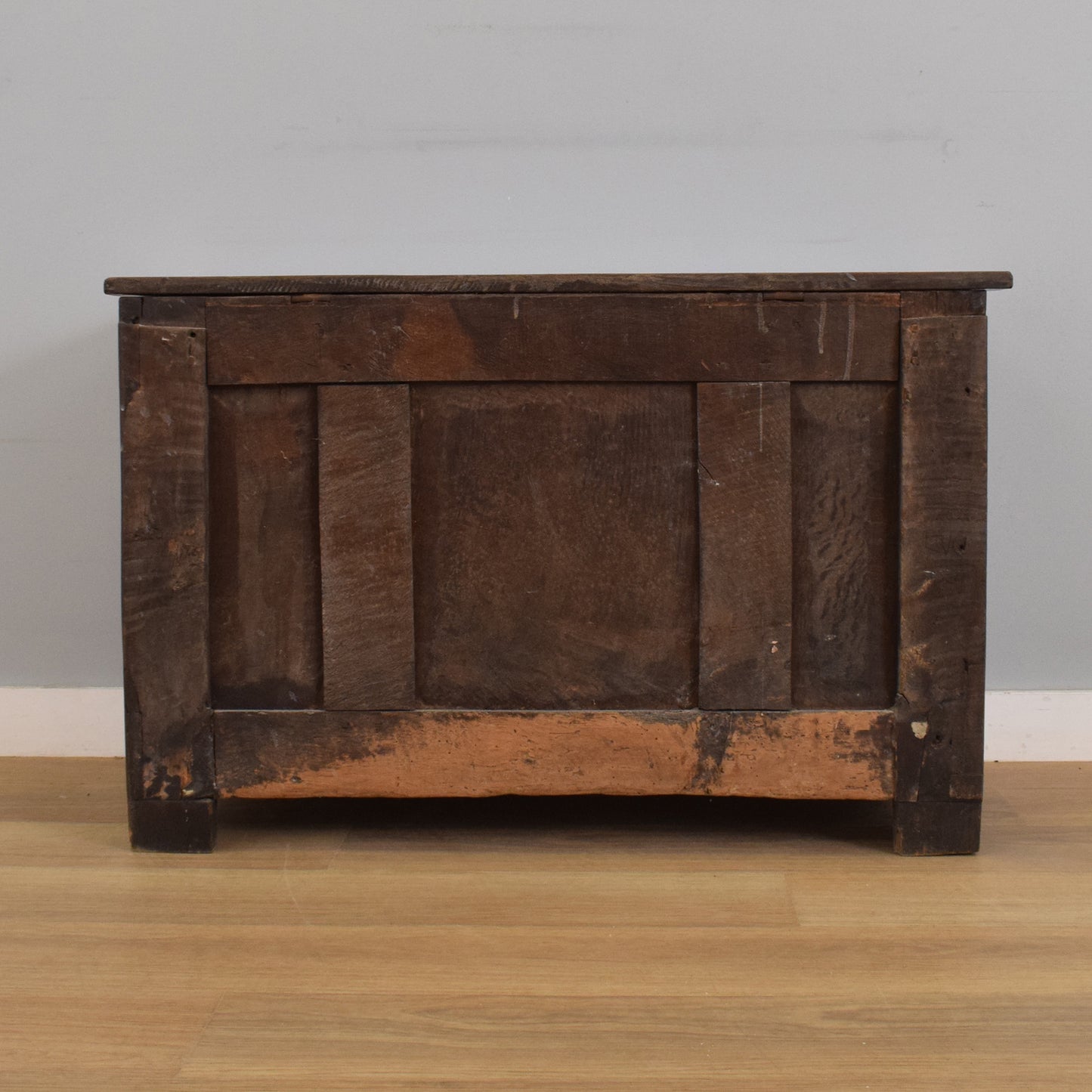 Rustic Antique Oak Blanket Box
