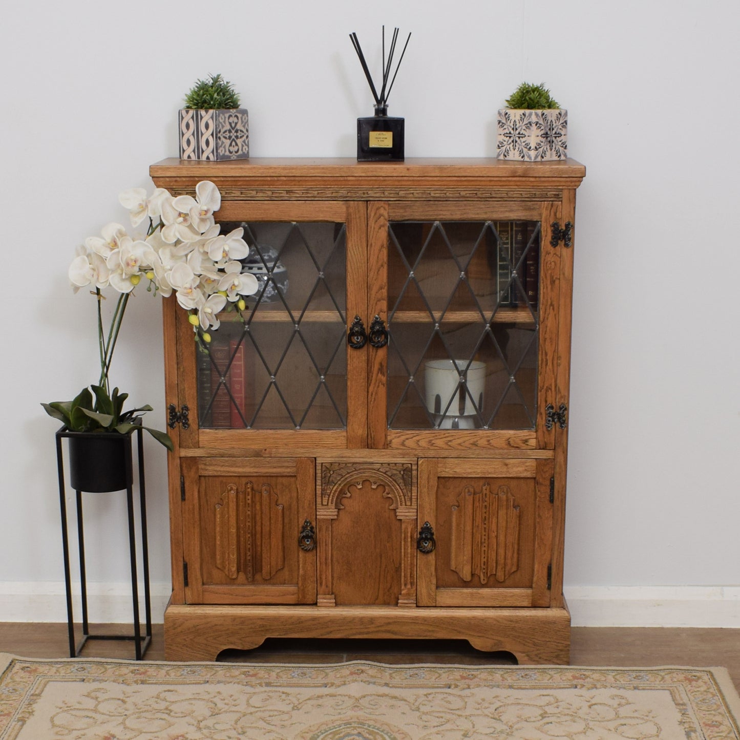 Glazed Oak Bookcase