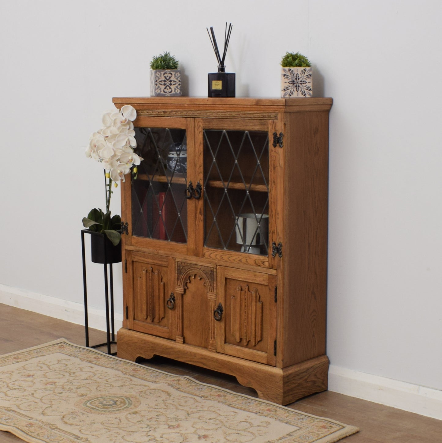 Glazed Oak Bookcase