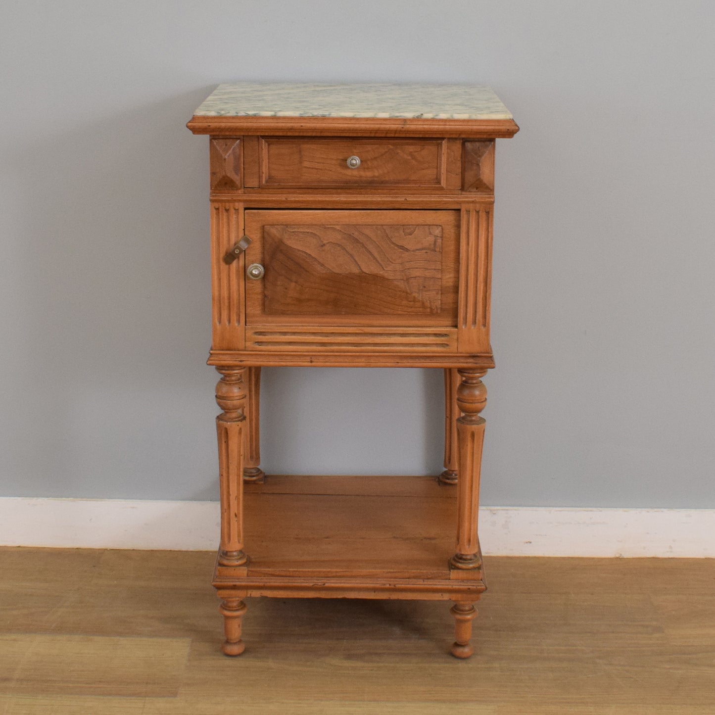 Marble-Top Side Table