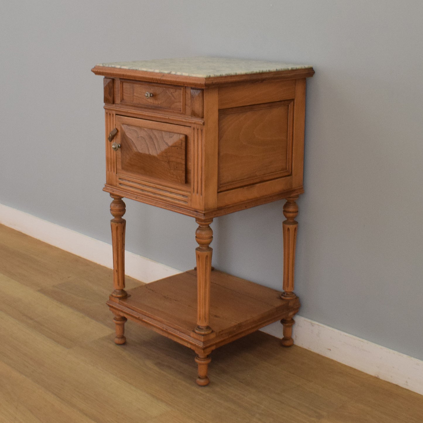 Marble-Top Side Table