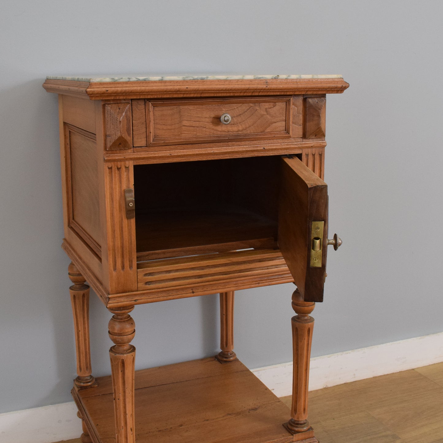 Marble-Top Side Table