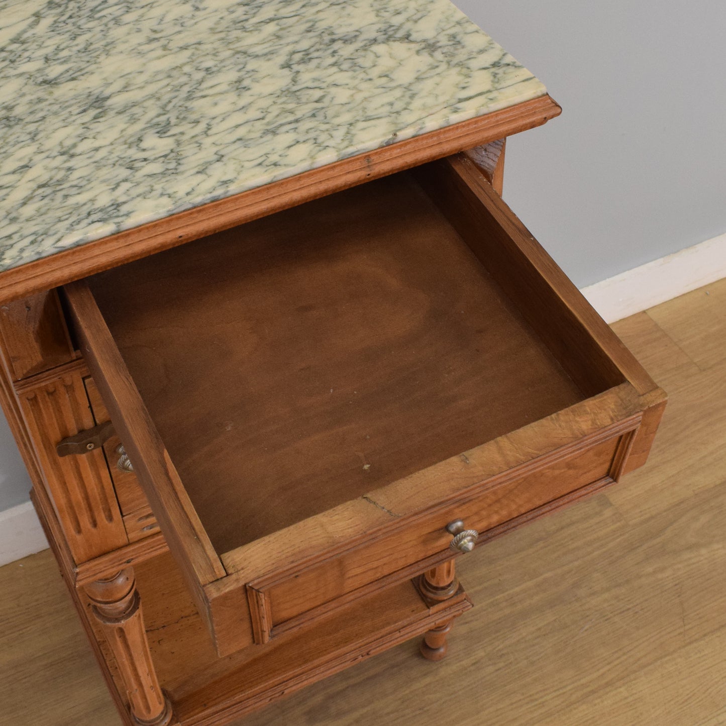 Marble-Top Side Table