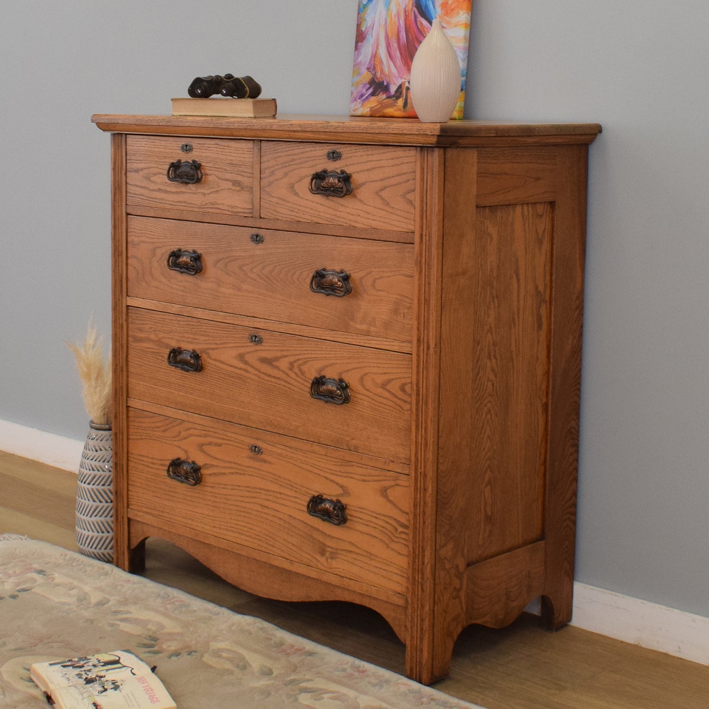 Large Oak Chest of Drawers