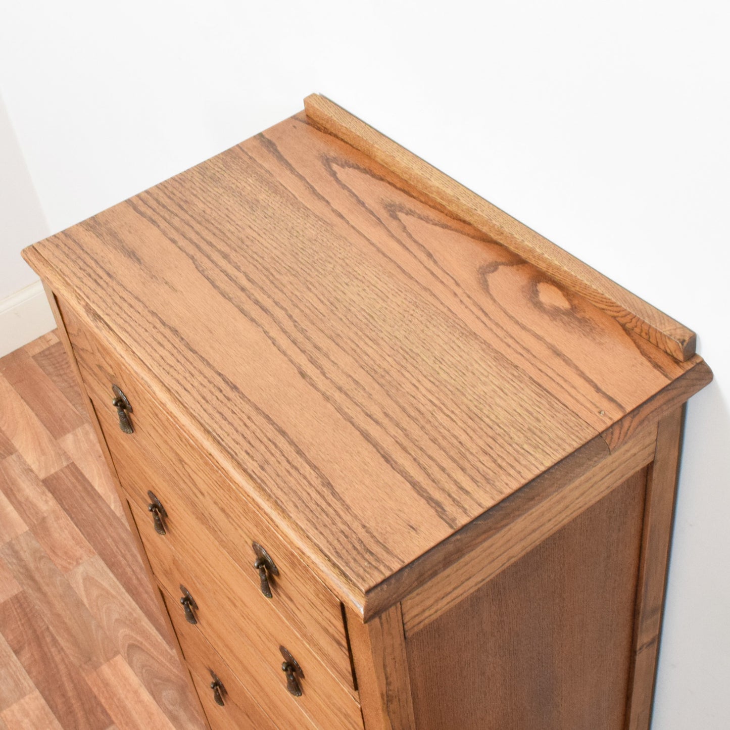 Tall Oak Chest of Drawers