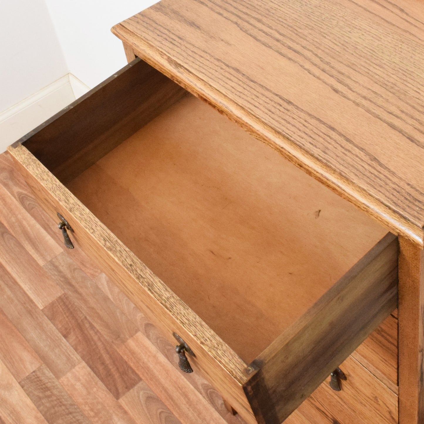 Tall Oak Chest of Drawers