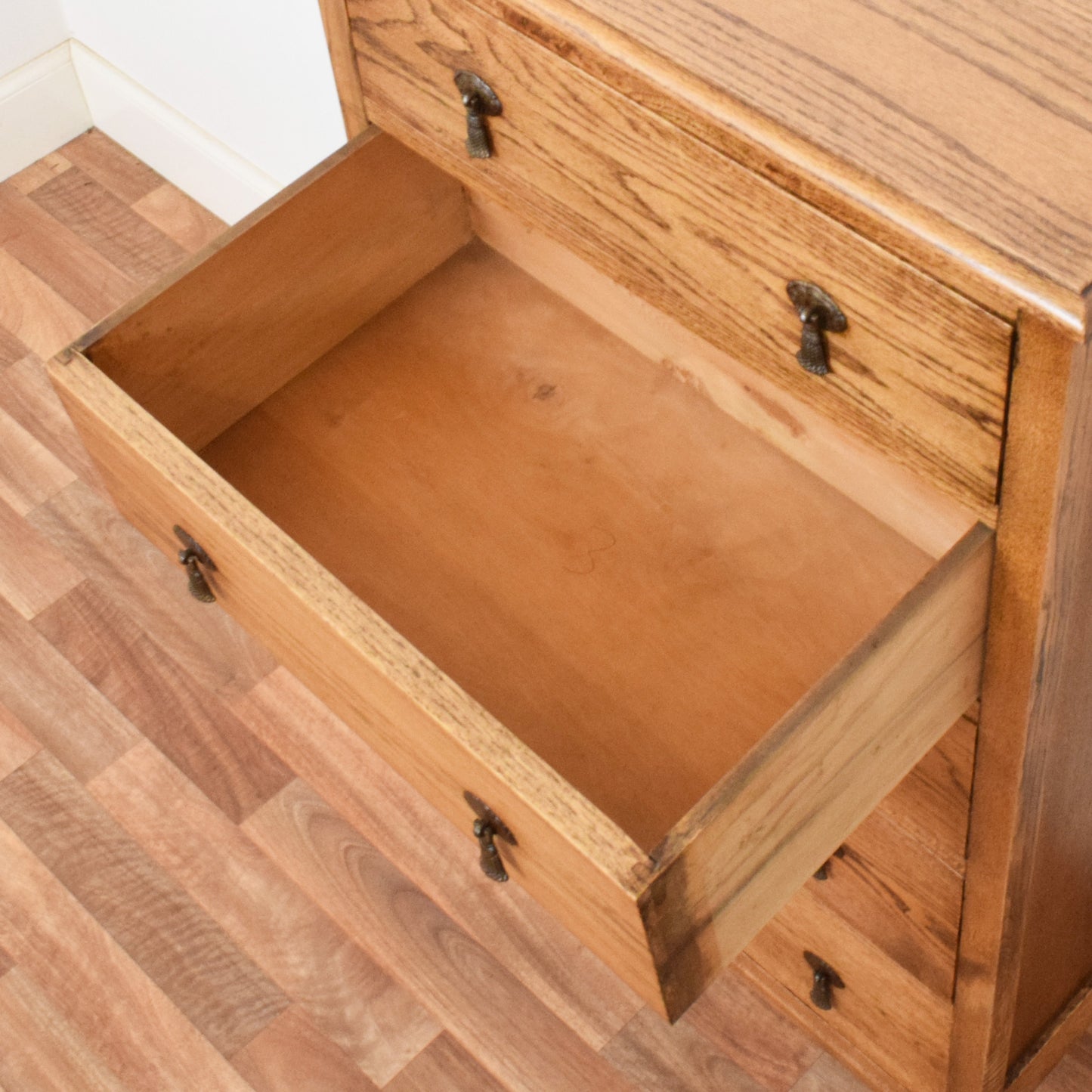 Tall Oak Chest of Drawers