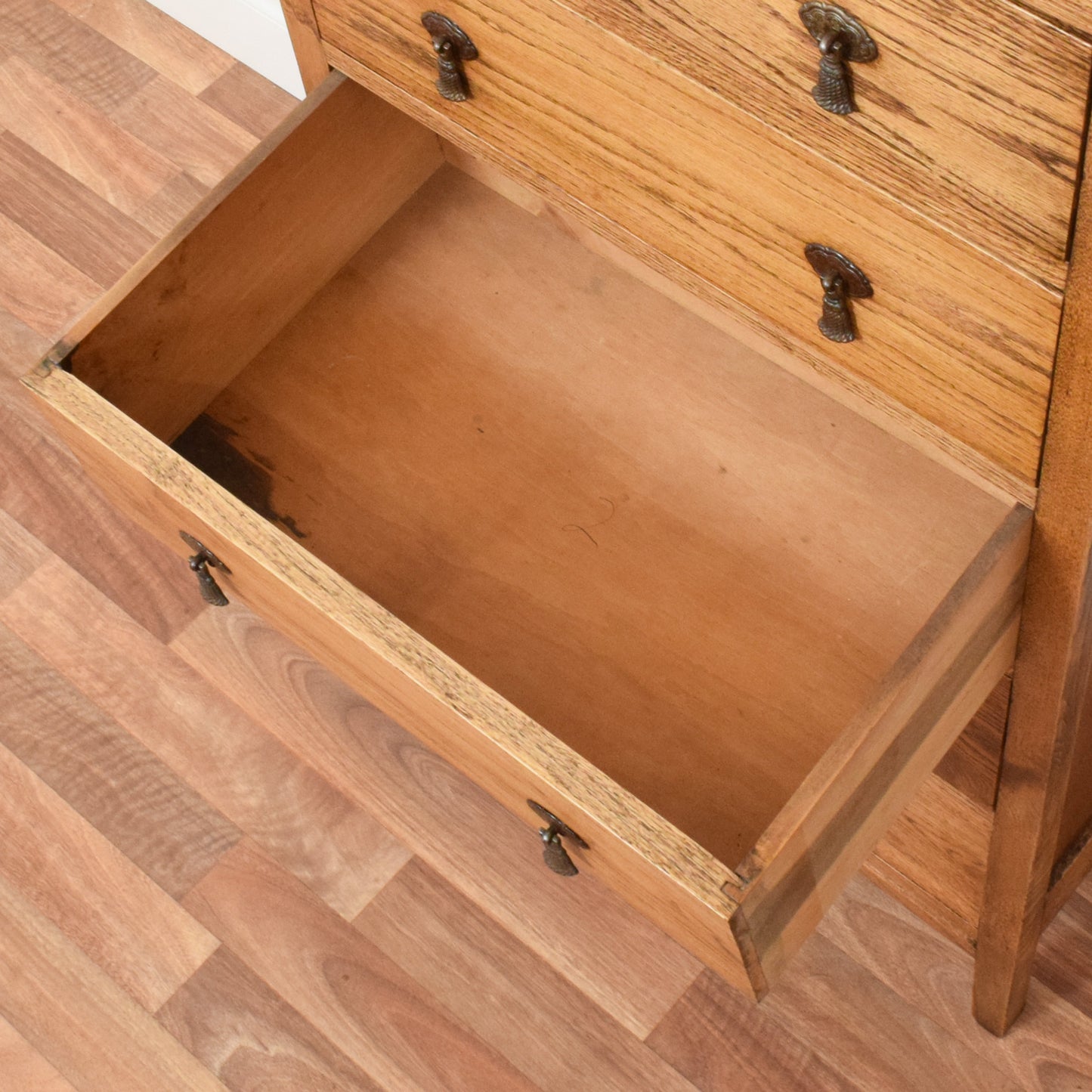 Tall Oak Chest of Drawers