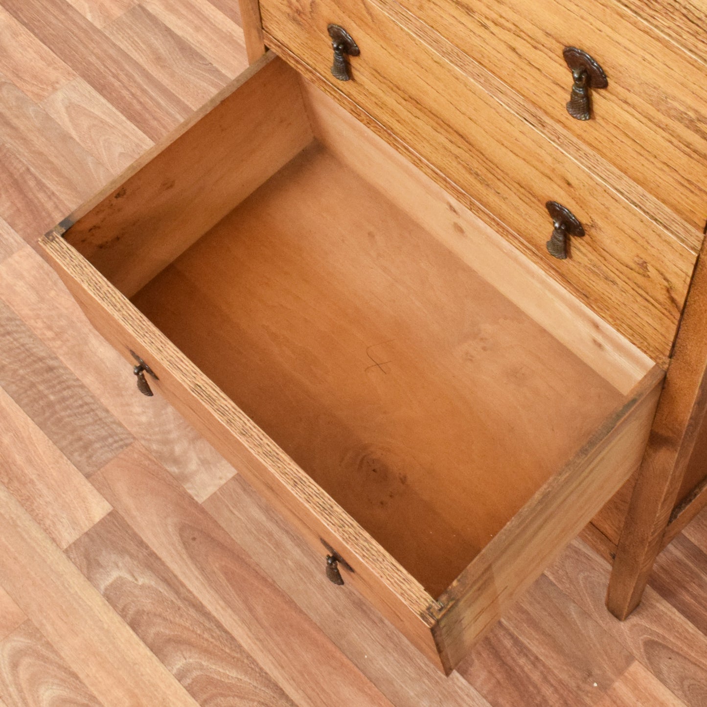 Tall Oak Chest of Drawers