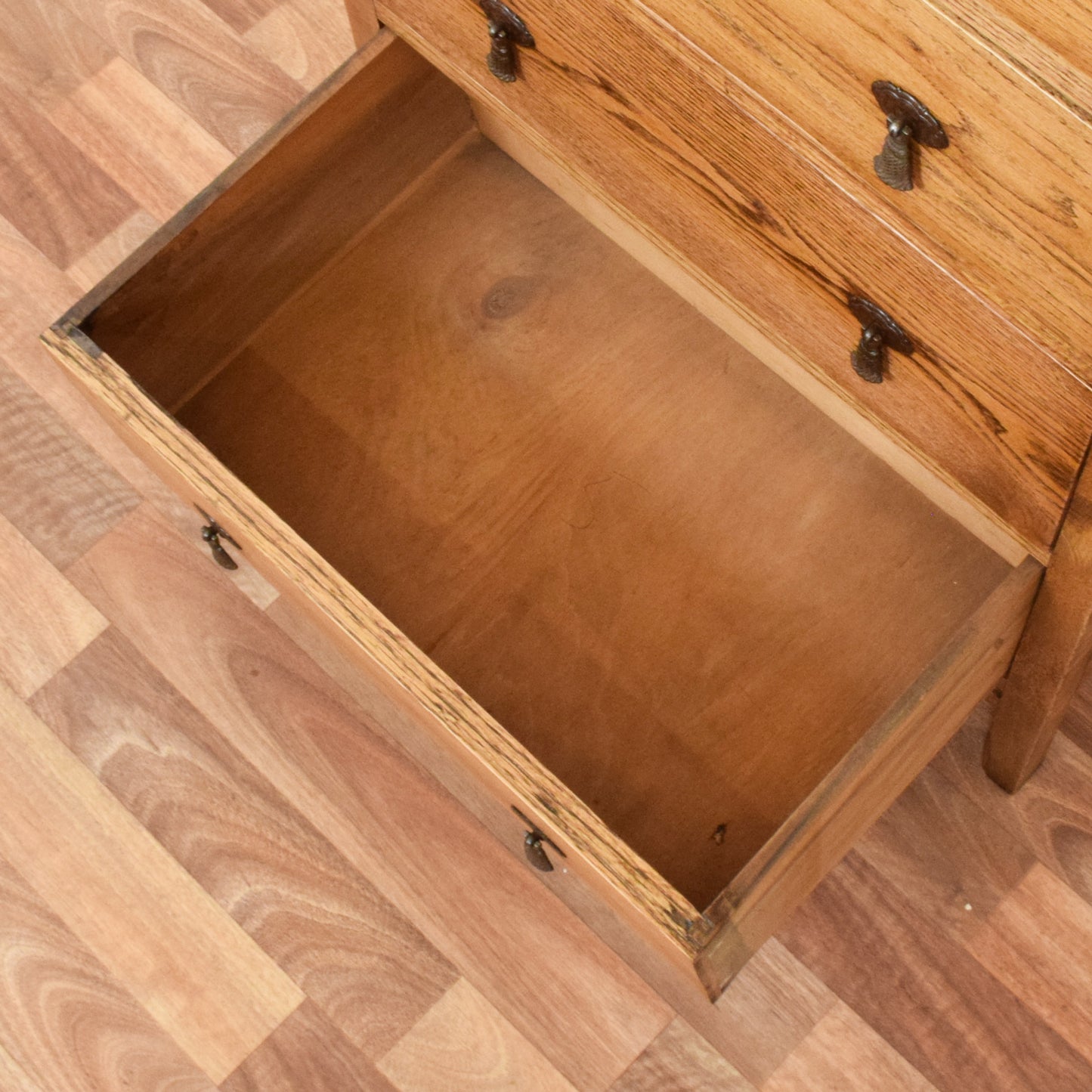 Tall Oak Chest of Drawers