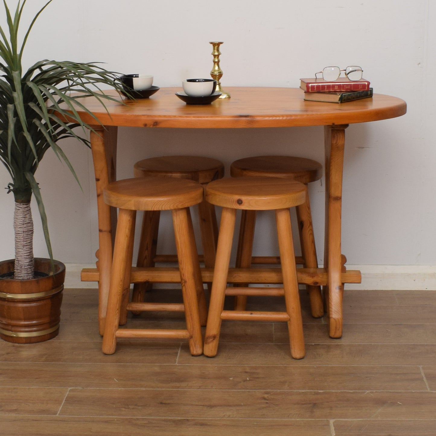 Pine Table & Four Stools