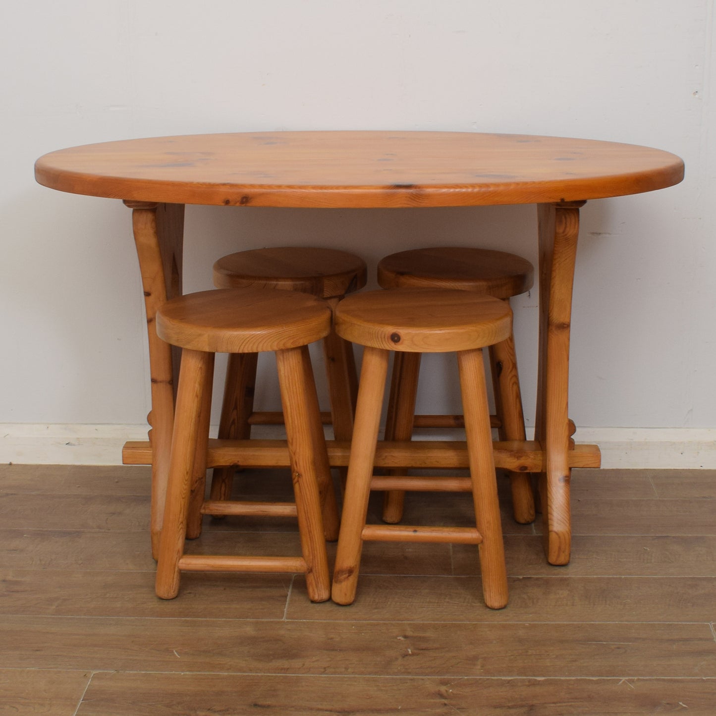 Pine Table & Four Stools