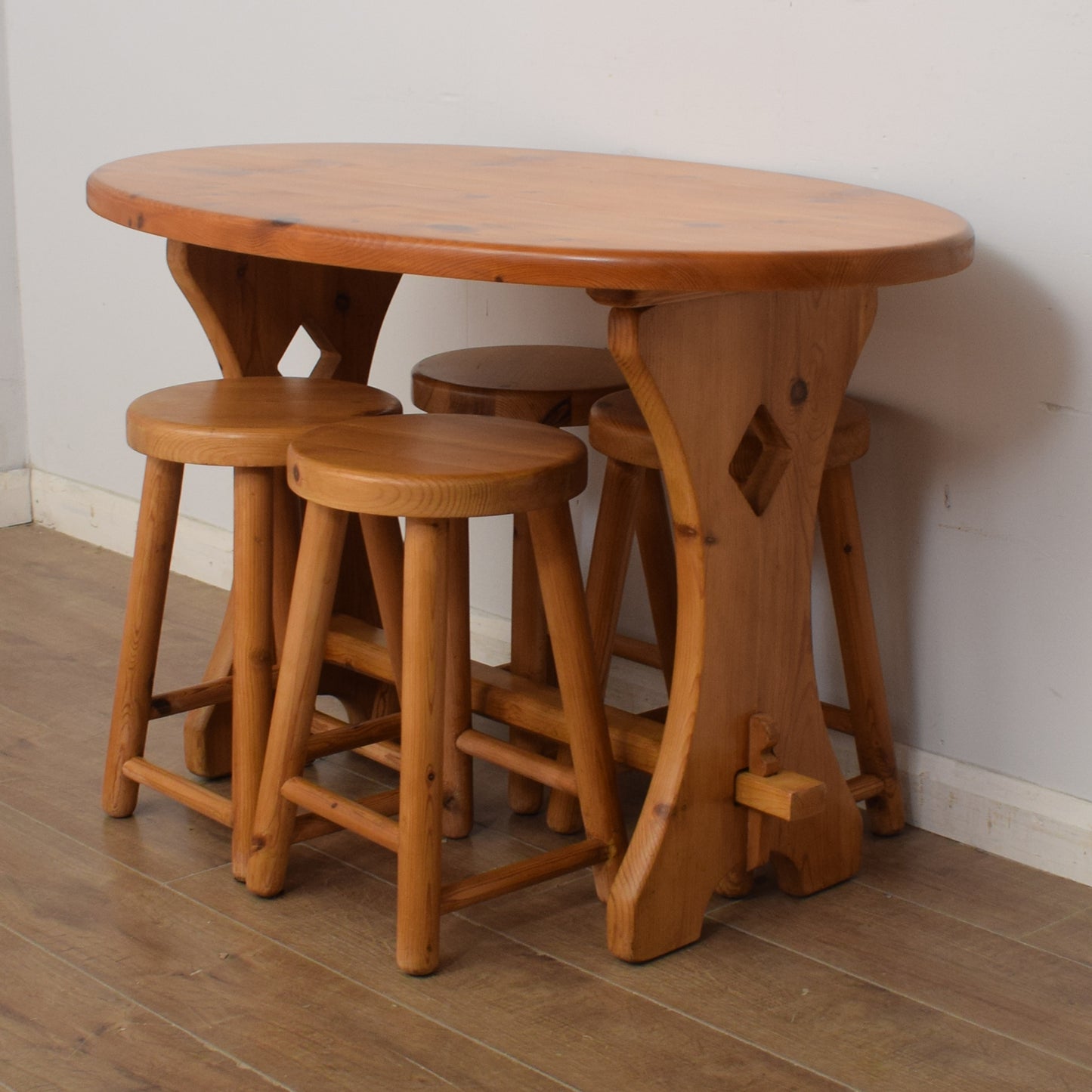 Pine Table & Four Stools
