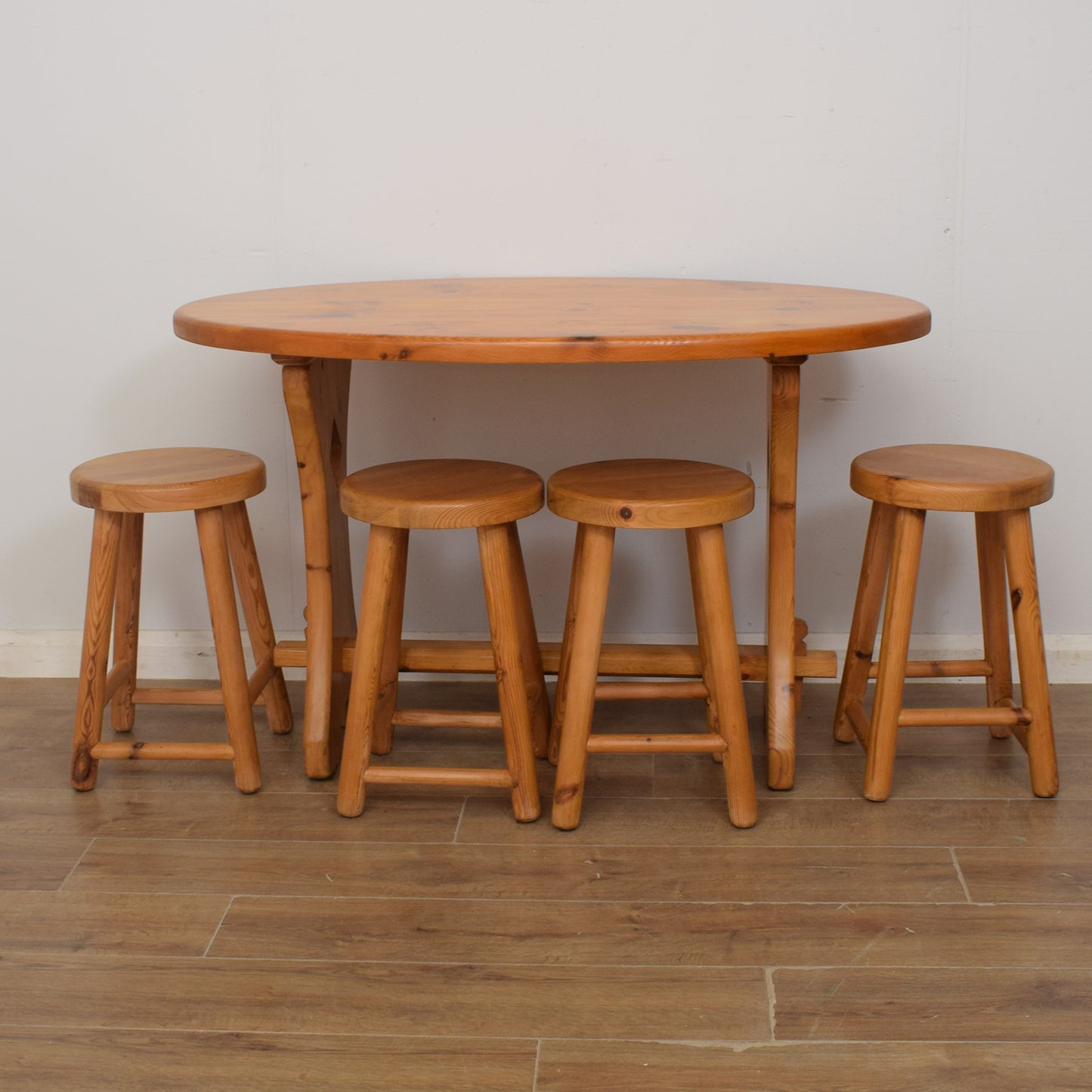 Pine Table & Four Stools