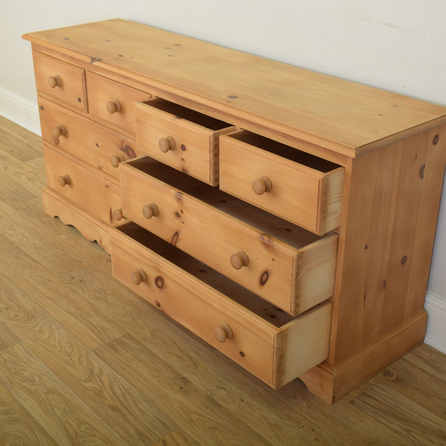 Pine Low Chest Of Drawers