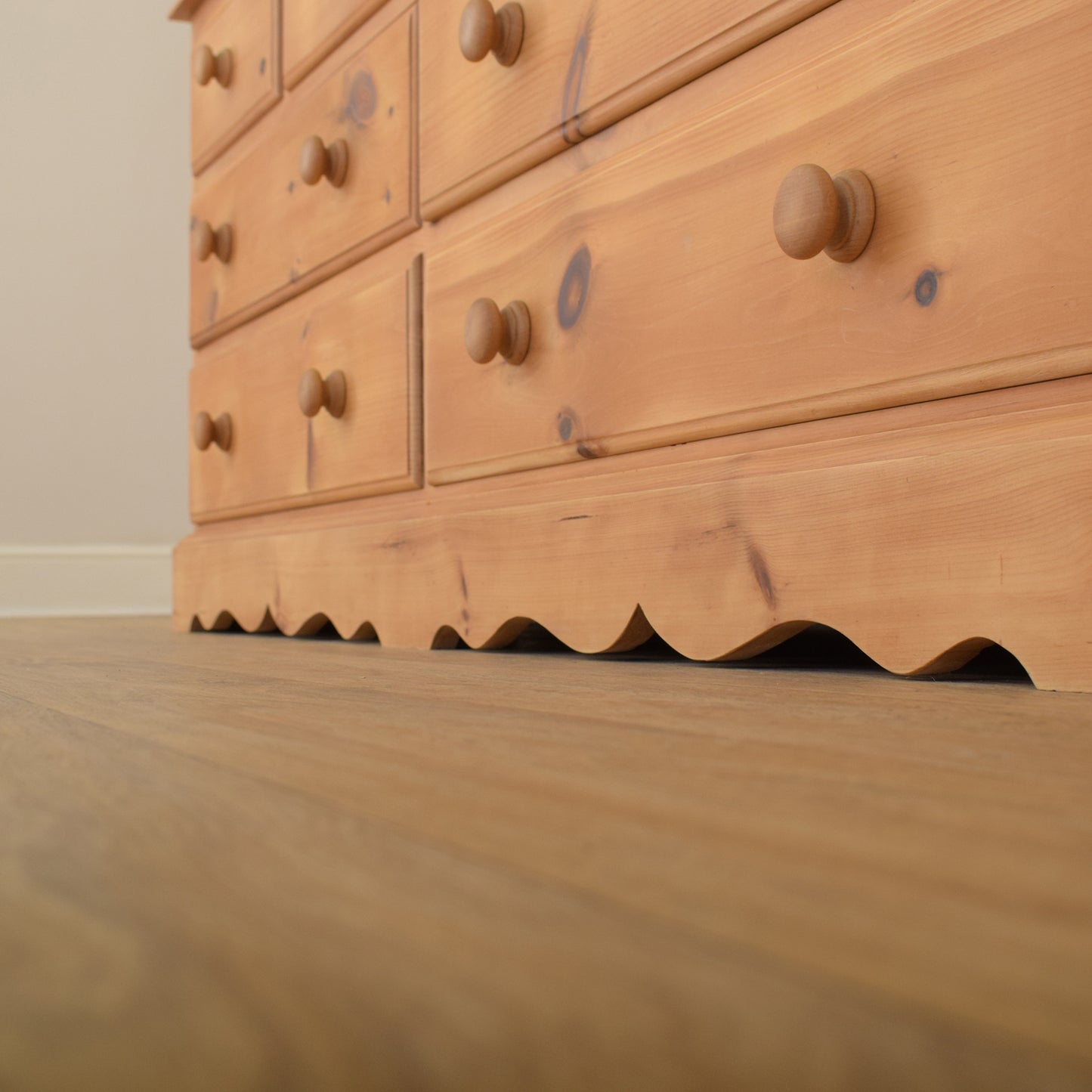 Pine Low Chest Of Drawers
