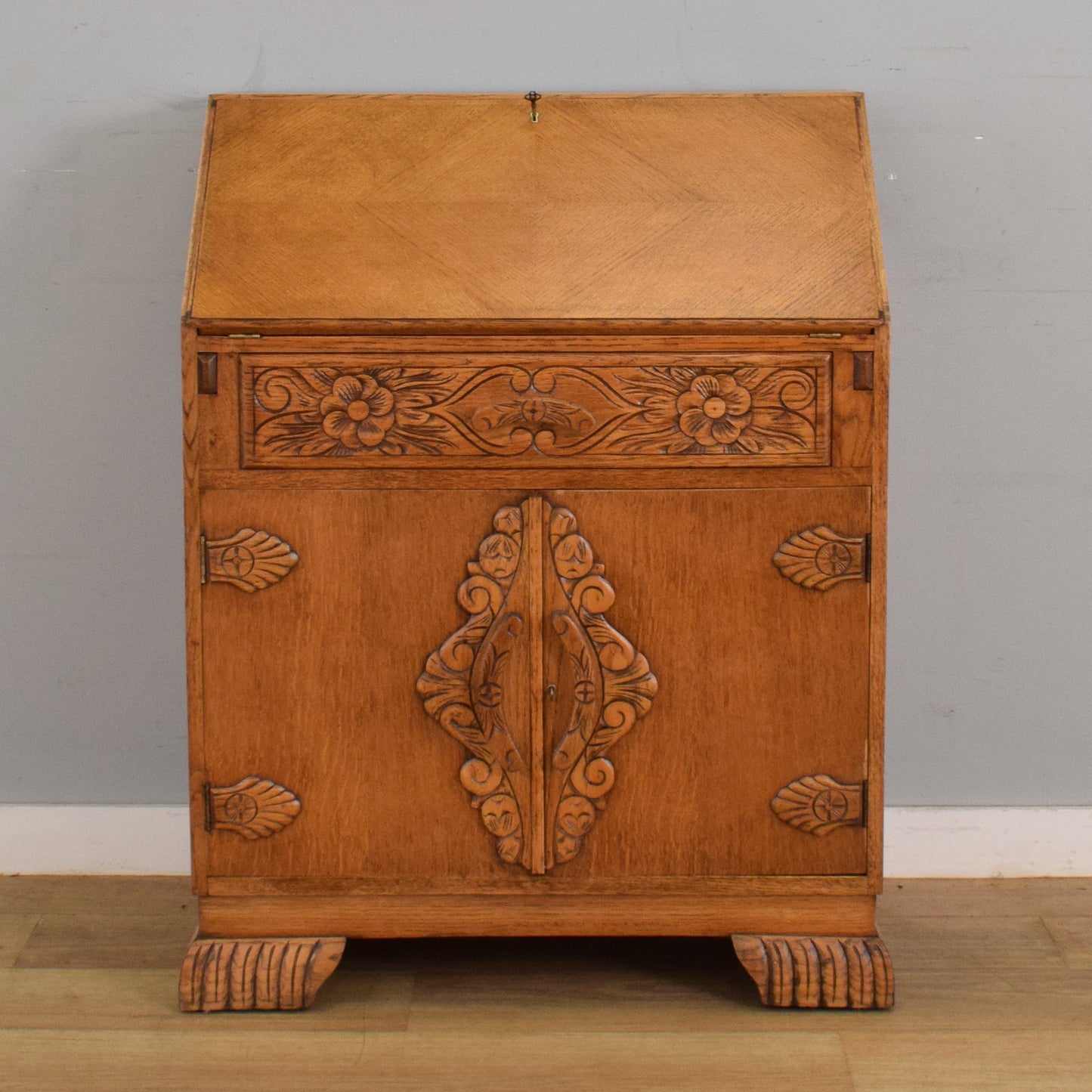 Refinished Carved Bureau