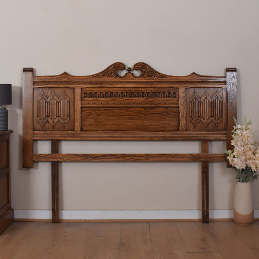 Old Charm Oak Divan Headboard