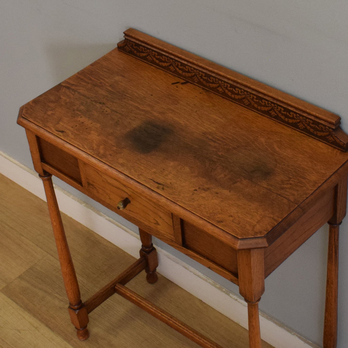 Refinished Oak Hall Table