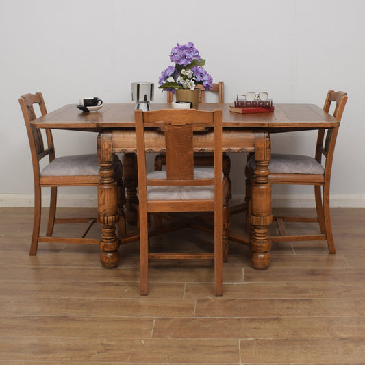 Draw-Leaf Table and Four Chairs
