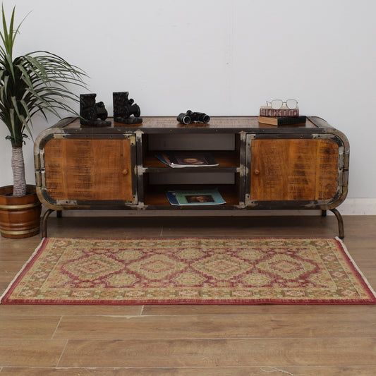 Industrial Iron & Wood TV Cabinet