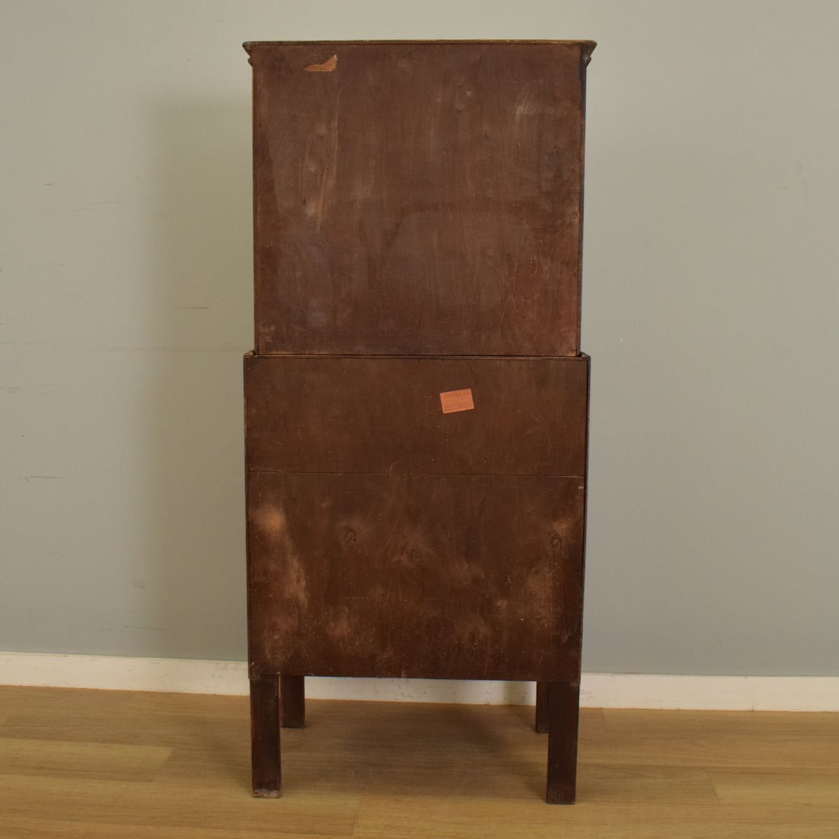 Small Carved Bureau Bookcase