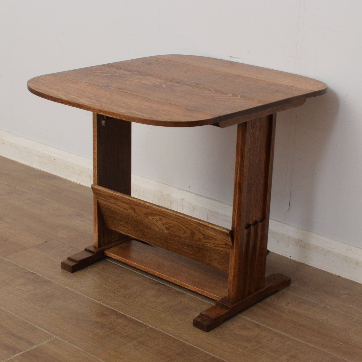 Oak Drop-Leaf Side Table