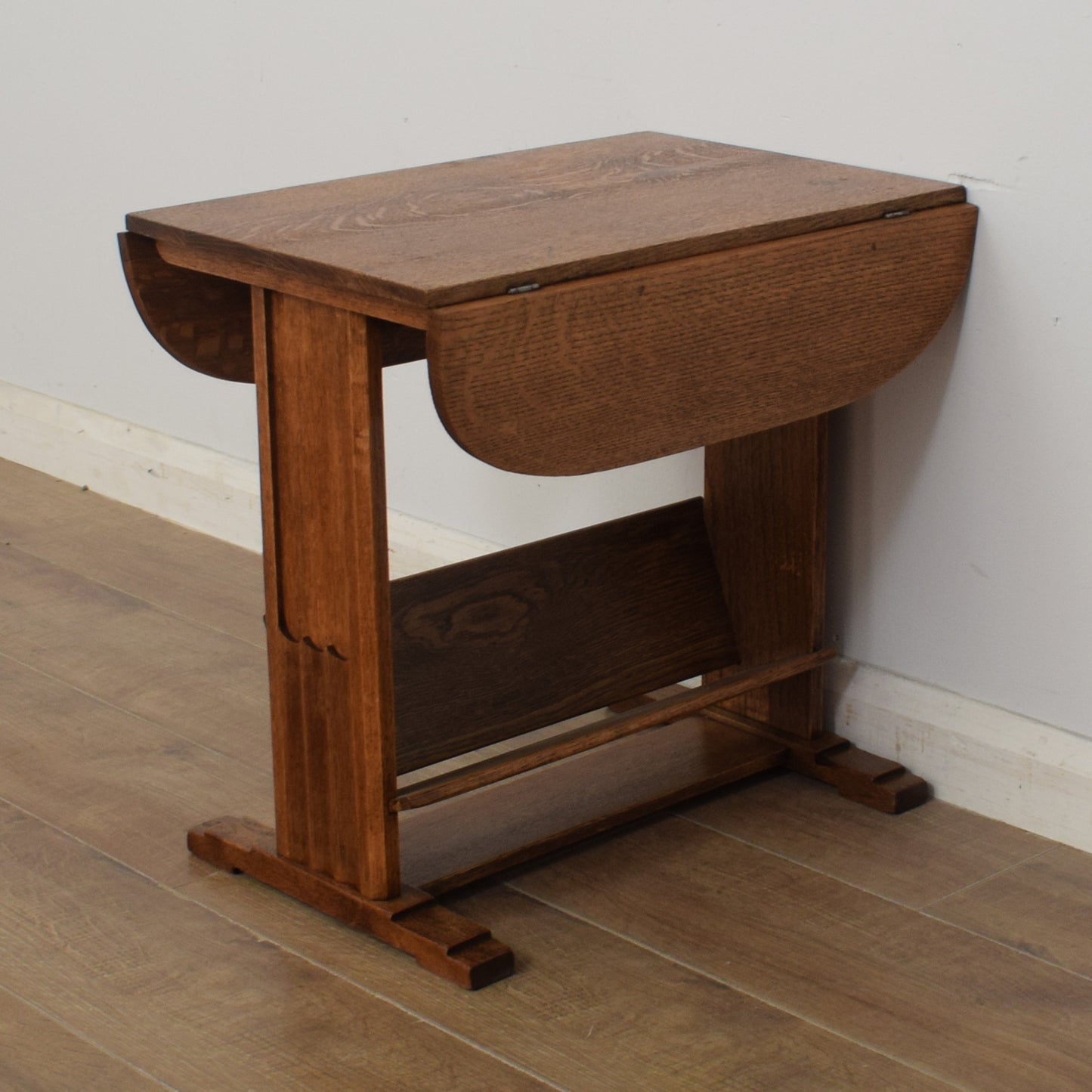 Oak Drop-Leaf Side Table