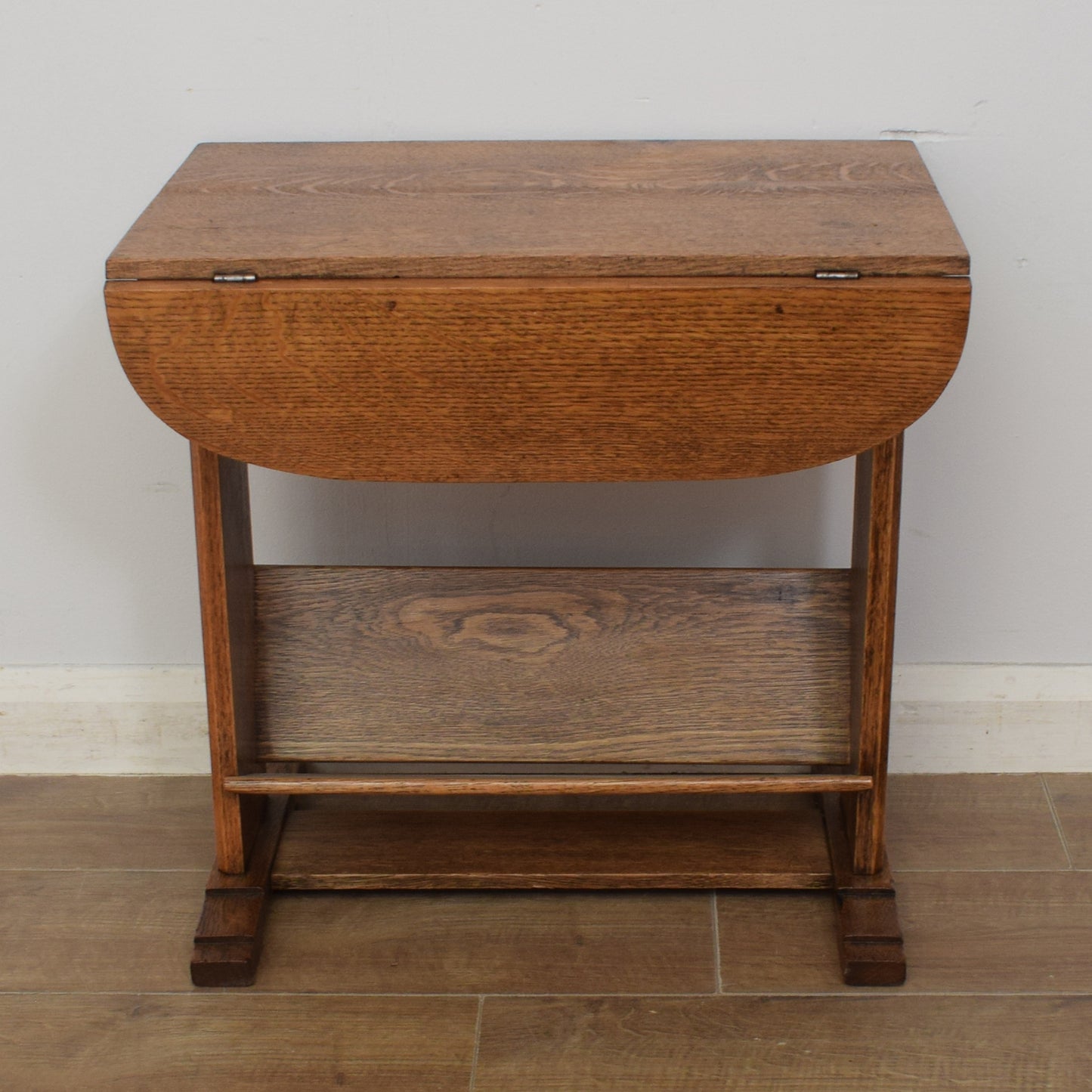 Oak Drop-Leaf Side Table